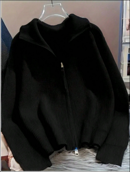 เสื้อคาร์ดิแกนซิปอัพ - Image 2