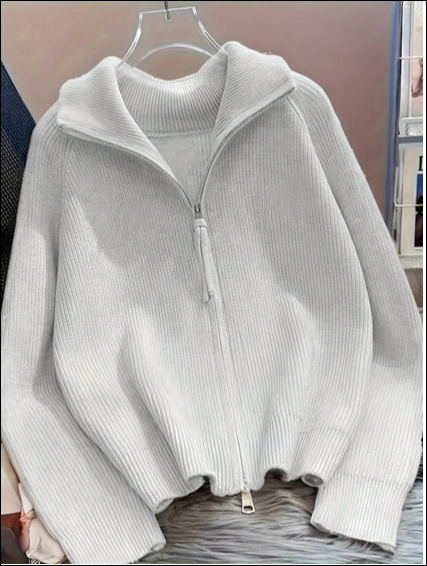 เสื้อคาร์ดิแกนซิปอัพ - Image 3